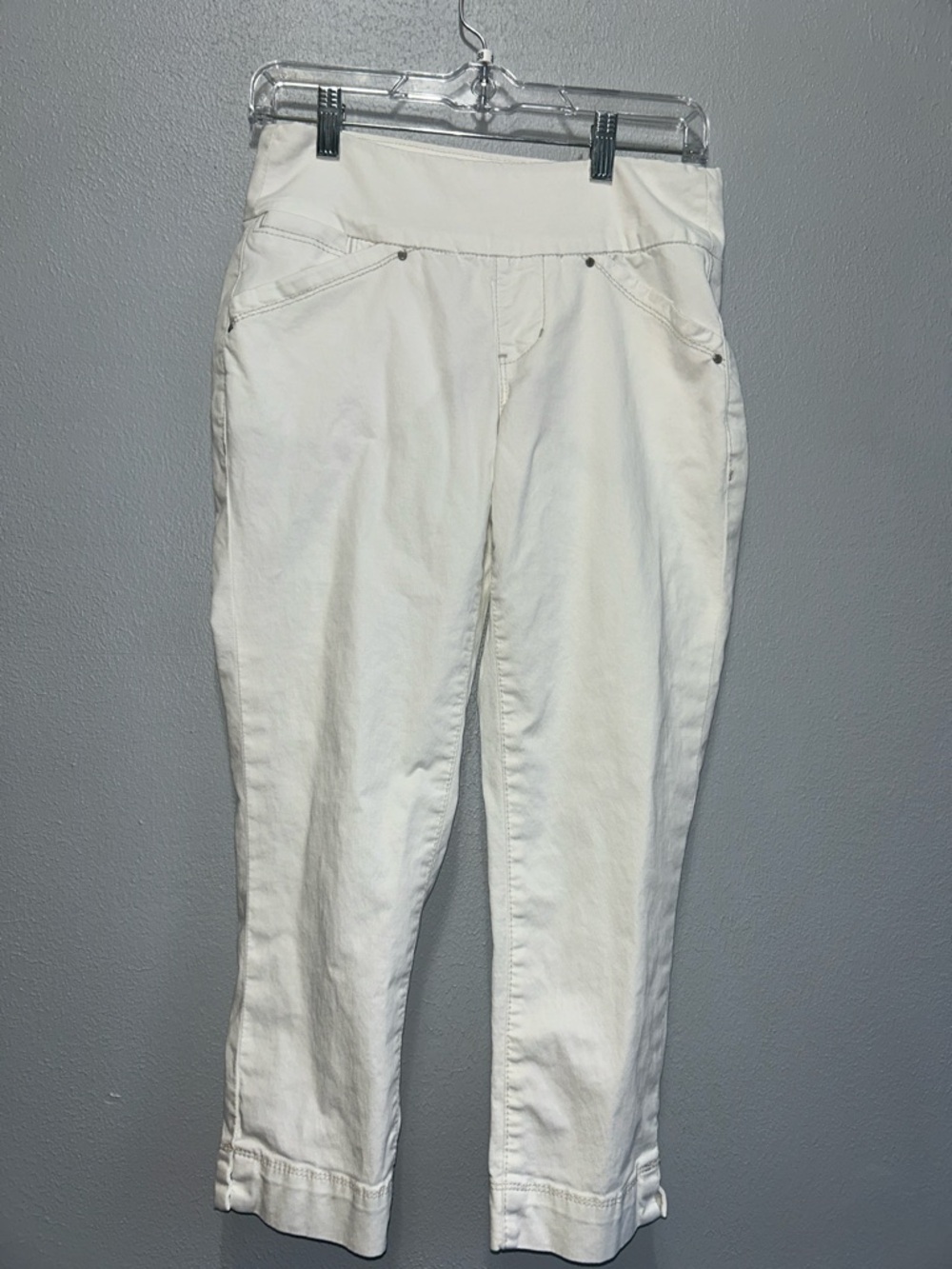 Jag Jeans White pull on Capri Straight-Leg Pants Size 2